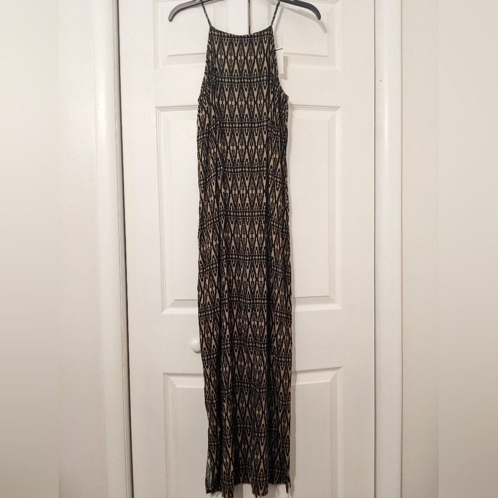 Black and tan faded glory maxi dress size small